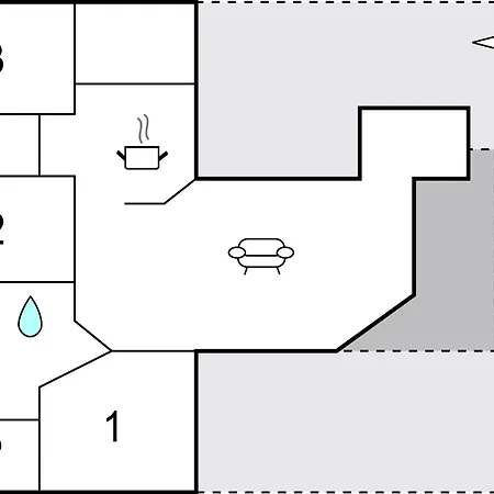 別荘 3 Bedroom In Nordenbro Vesteregn